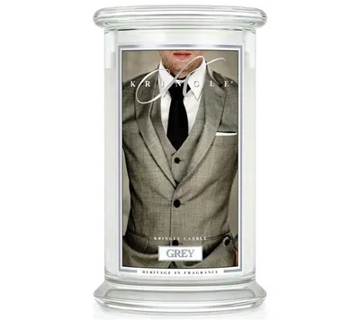 Image de Kringle Candle Bougie parfumée Jar Large Grey