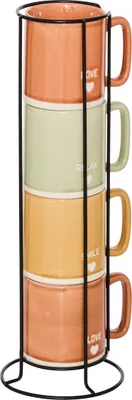 Obrázek produktu pro Stojánek na 4 sklenice, model Relax, rozměry 12 x 9,5 x 36 cm - Atmosphera, výrobce interiérového designu