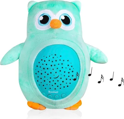 Image de Baninni Projecteur d'étoiles Owl vert menthe