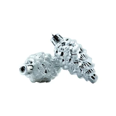 Obrázek produktu pro Ozdoba šišky, 6 cm, 6x bílá