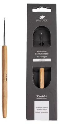 Produktbild von Pro Lana KnitPro NATURAL Aluminium Häkelnadel mit Birkenholzgriff 0,5 - 12 mm Durchmesser 1.5 mm