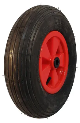 pneumatika + koleso 4,80/4,00-8 S-2301 2PR 2,50Ax8 klzné ložisko NL75 plast červený