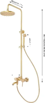 Produktbild von Badezimmer-Duschset, bronzefinish, höhenverstellbar, Kupfermaterial, Wie gezeigt