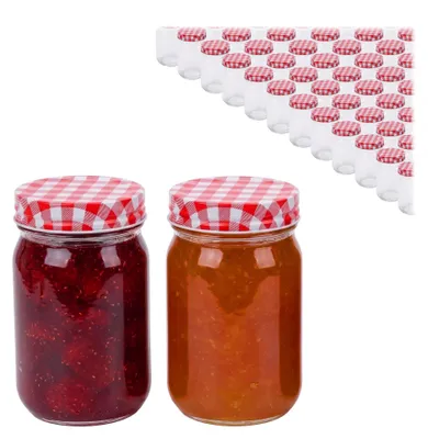 Obrázek produktu pro Sada skleněných sklenic na džem o objemu 400 ml s vzduchotěsnými šroubovacími víčky