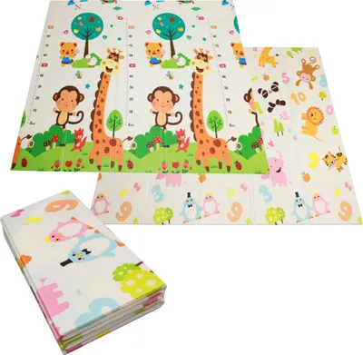 Obrázek produktu pro Skládací podložka 200x180 cm - design opice a žirafy