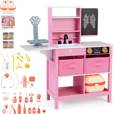 Immagine prodotto di Set da gioco per bambini in legno con lavagna e lavandino