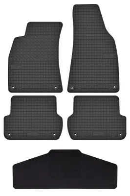 Zdjęcie produktu dla Dywaniki gumowe z tunelem do Audi A4 B7 2004-2007 (sedan/kombi/van) – 5 szt., czarne, dopasowane – Wielganizator SolidTread