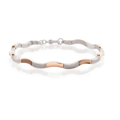 Productafbeelding van Boccia damesarmband 0370-05, tweekleurig titanium, roséverguld