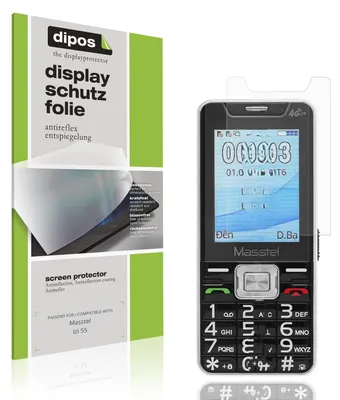 Produktbild von 4x Schutzfolie für Masstel Izi 55 matt Displayschutzfolie Folie Display Schutz dipos