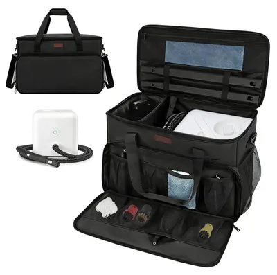 Image de Sac de rangement pour nettoyeur vapeur - Grande capacité avec compartiments - 52,1 × 27,9 × 33,0 cm