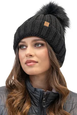 Immagine prodotto di Vivisence Cappello invernale da donna con pompon Cappello con pompon dalla vestibilità perfetta Filato morbido e caldo con fodera in pile antistatica Ideale per l'autunno e l'inverno Modello 70100, nero, taglia unica