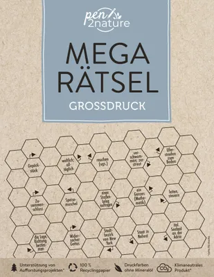 Produktbild von Mega-Rätsel Großdruck. Bunter Rätselmix in Großschrift
