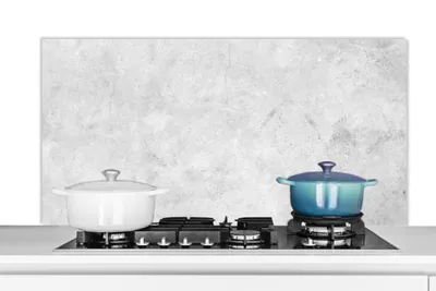 Produktbild von KitchenYeah®  Spritzschutz Küche - Küchenrückwand - Wandschutz für Herd und Spüle - Marmor - Textur - Grau - Marmoroptik 120x60 - Alu-Dibond (Alternative zum Spritzschutz aus Glas) - Hitzebeständig -