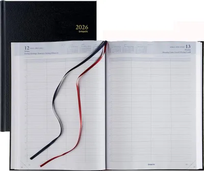 Image de Brepols Bremax1 Santex, Daily appointment book, Hardcover, Schwarz, 7:00 - 21.45, Kunstleder, Case binding