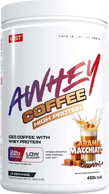 Produktbild von VAST AWhey Coffee (450g) Caramel Macchiato - Funktionelle Lebensmittel - Eiweißhaltige Lebensmittel