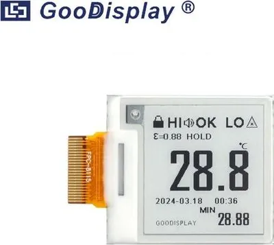 Produktbild von GoodDisplay 1,22 Zoll E-Ink-Display – 176 x 192, schnelle Bildwiederholfrequenz, kleines E-Paper | GDEM0122T61