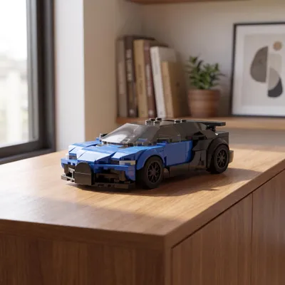 Produktbild von BlockBuddie™ Hypersportwagen Veyron Edition 316-teiliger Klemmbaustein Bausatz Rennwagen Modell Set Erwachsene Spielzeug