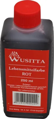Produktbild von Wusitta Lebensmittelfarbe Rot 250ml