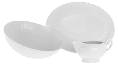 Produktbild von CreaTable, 21883, Valencia Weiss, Servierset 3-tlg, Porzellan