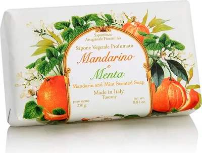 Produktbild von Saponificio Artigianale Fiorentino Handmade Soap Mandarin & Mint 250g