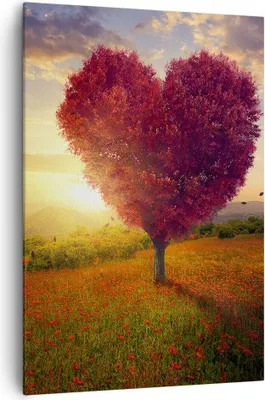 Produktbild von Bild auf Leinwand - Leinwandbild - Einteilig - Baum Wiese Blume - 70x100cm - Wand Bild - Wanddeko - Wandbilder - Leinwanddruck - Wanddekoration - Leinwand bilder - Wandbild - PA70x100-3790