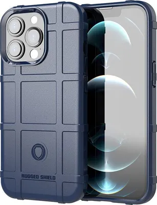 Produktbild von Mobigear Rugged Shield iPhone 13 Pro Hülle Flexibles TPU Backcover Stoßfest - Blau