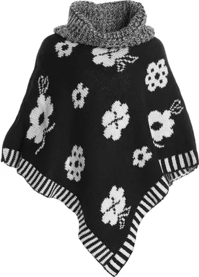 Produktbild von BEZLIT Mädchen Poncho mit Rollkragen Schwarz 104