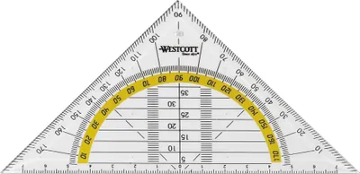 Produktbild von WESTCOTT Geodreieck Hypotenuse: 140 mm transparent