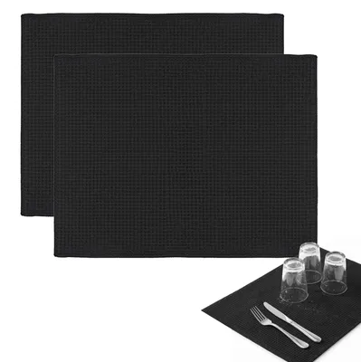 Productafbeelding van Microvezel afdruipmat voor servies - Absorberend en antislip - Geschikt voor de spoelbak - 2 stuks, 50x38 cm