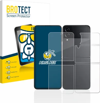 Produktbild von BROTECT Schutzglas für Samsung Galaxy Z Flip 4 (Display+Rückseite) Schutzfolie Panzer Folie Glas Display Schutz klar