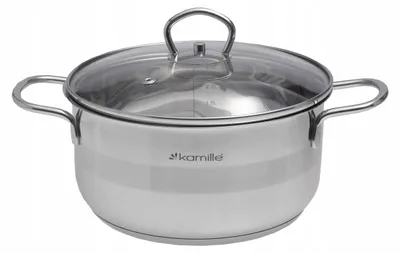 Produktbild von KAMILLE Edelstahltopf mit Deckel für Gas & Induktion 3L