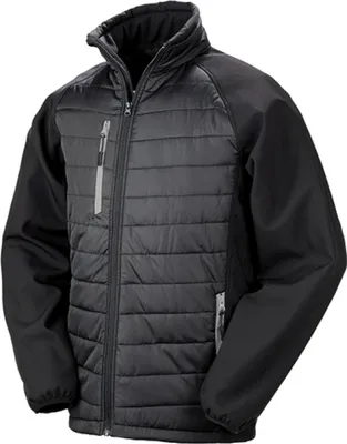 Produktbild von Result R237X | Herren Black Compass Softshell Jacket - Farbe: Black/Grey - Größe: S