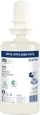 Produktbild von Tork 520701, Haut, Schaumseife, Pumpenflasche, Nachfüllen, 1000 ml, 1,03 kg