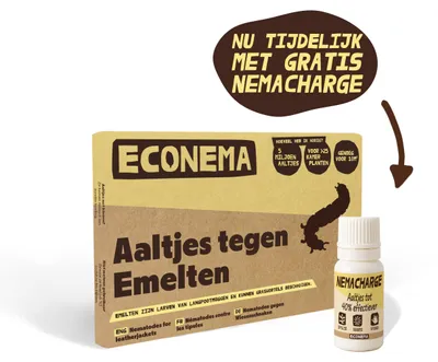 Productafbeelding van Econema Aaltjes tegen emelten – kale en gele plekken in het gazon – 10 m²