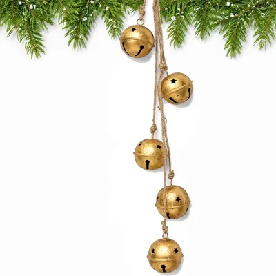 Imagen del producto de Solidchoice - Juego de 5 cascabeles vintage hechos a mano para decoración