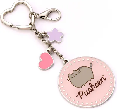 Immagine prodotto di Brelok Pusheen z Różowym Emalią i Sercem - Zestaw Mini Uroczych Charms