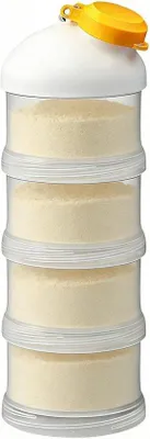 Produktbild von 4-Lagiges Baby-Milchpulver-Becher - Hochwertig | Kindersicher, Recycelbar & Kompakt | Für Babyernährung, Reisen & Alltag