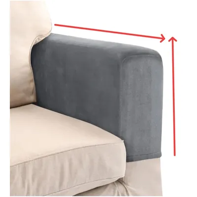 Zdjęcie produktu dla Miękki pokrowiec na PODŁOKIETNIK SOFY 20x95x55cm Elastyczny Weluru Miły w Dotyku dla Właścicieli Zwierząt do Pokoju i Salonu