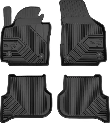 Image de Tapis de Sol de Voiture pour VW Golf Plus 2005-2014 TPE Antidérapant Noir 4Pcs