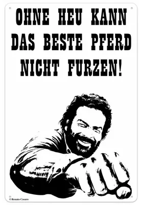 Immagine prodotto di Tablica Metalowa Bud Spencer - Koń i Pięść 20 x 30 cm