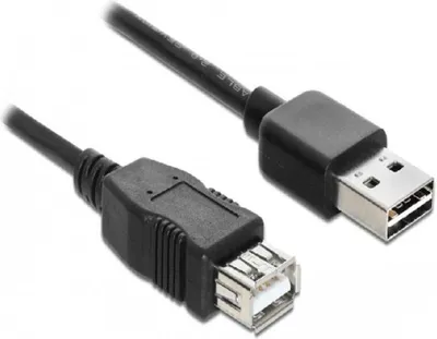 Image de Delock 83371 USB Verl. Delock A -> A St/Bu 2.00m sw Easy USB