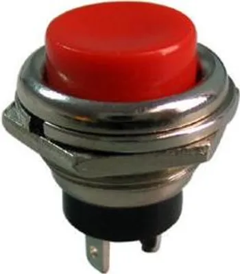 Obrázek produktu pro MONOSTABILNÍ KULATÉ ČERVENÉ TLAČÍTKO Č. 19 mm