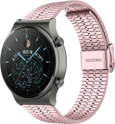 Produktbild von Strap-it Huawei Watch GT 2 Pro Edelstahlarmband (Rosa)