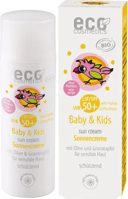 Produktbild von ECO Cosmetics Eco Baby & Kids Sun Cream Spf 50+ Very High Mineral Protection, Sonnenschutzcreme, Körper, Schutz, Empflindliche Haut, 50 ml, Unisex