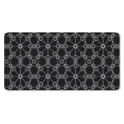 Produktbild von MuchoWow® Mauspad Mousepad Schwarz und weiß - Muster - Abstrakt 60x30 cm - Mousepads - Maus Mat - Pad - Mausunterlage - Nachhaltig