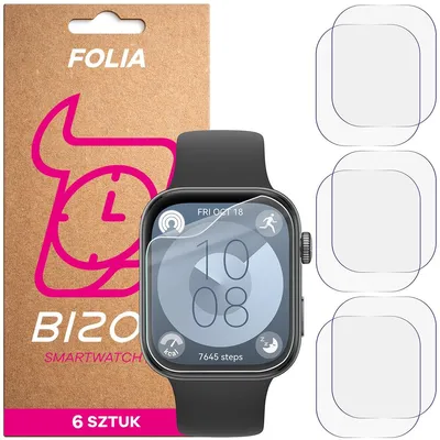 Produktbild von 6x Schutzfolie für den Bildschirm für Huawei Watch Fit 3, Bizon Watch HydroFlex