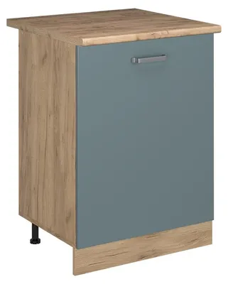 Immagine prodotto di Mobiletto base cucina Vicco R-Line Grigio-blu/Rovere dorato 60 cm con 1 porta piano di lavoro Rovere dorato, Model 72196