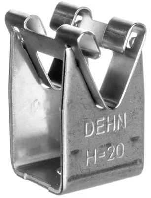 Imagen del producto de Soportes para cables DEHN, modelo NIRO, para cables de 8 mm de diámetro, altura de 20 mm, con orificio de fijación de 7,8 mm, 1 unidad.
