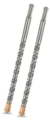 Productafbeelding van SDS Plus klopboormachinebit, 12 mm x 200 mm, 2 stuks. Betonboormachinebit met 4 hardmetalen snijbladen