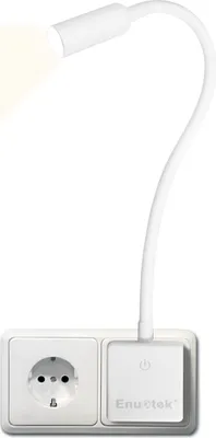Produktbild von Weiß LED Steckdosenlampe Nachttischlampe Strahler Leseleuchte Dimmbar Lampe für Steckdose 3W 280Lm Neutralweiß Beleuchtung 4000K Nicht Ferngesteuerte Version von Enuotek